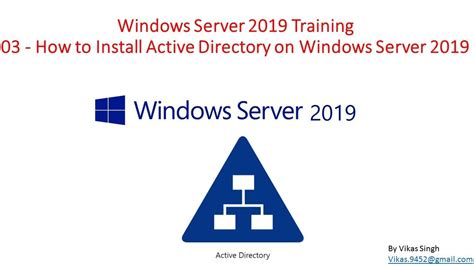 Configuring active directory windows server 2019